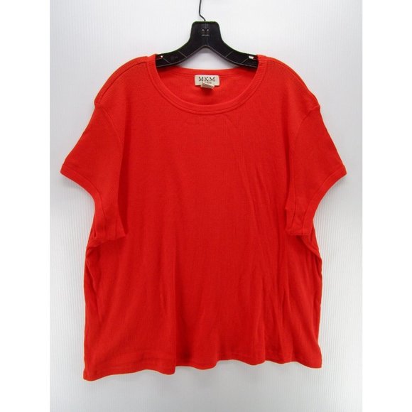 MKM Designs Shirt Plus 3X Pullover Top Casual Relaxed Knit Preppy - Picture 1 of 9